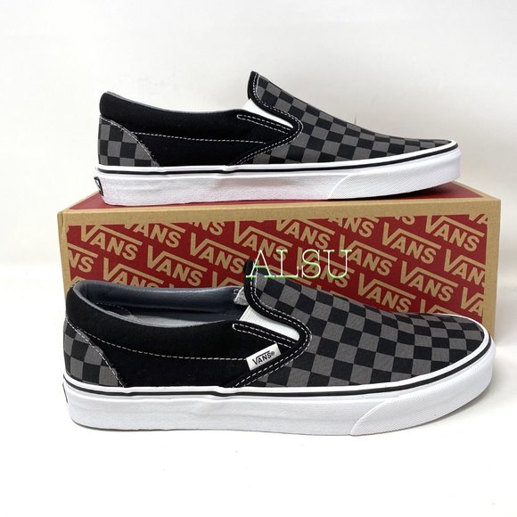 VANS Classic Slip-On Black Pewter Checkerboard Men - Picture 3 of 9